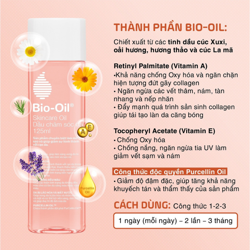 Dầu giảm rạn da và làm mờ sẹo Bio Oil Specialist Skincare Oil,  chai 125ml