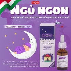 Buona Circadiem – Bổ sung Melatonin tinh khiết hỗ trợ ngủ ngon ở trẻ em và người lớn