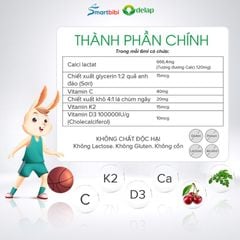 Canxi Smartbibi Maxcal, bổ sung kết hợp bộ 3 canxi vitamin d3 và k2 giúp tăng chiều cao, ngừa loãng xương cho bé, chai 100ml