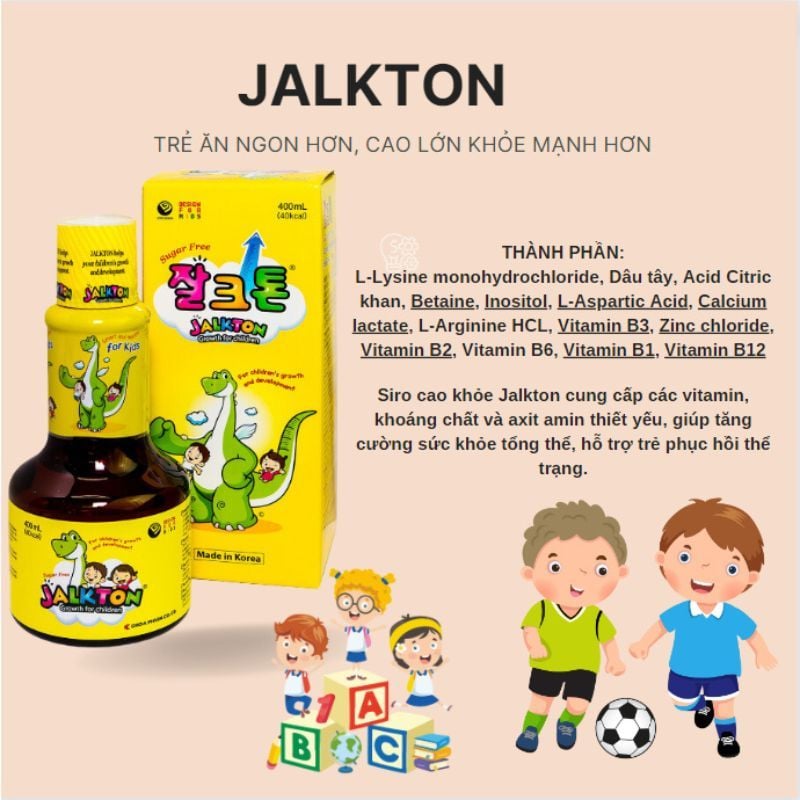 Siro ăn ngon Jalkton - Giải Pháp Toàn Diện Cho Sự Phát Triển Của Bé