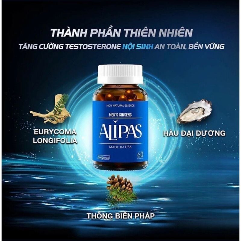 Viên uống Men’s Ginseng Alipas Ecogreen tăng cường sinh lực phái mạnh (30 viên)