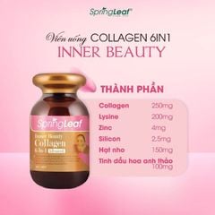 SpringLeaf Collagen 6 in 1 Úc - Viên Uống Đẹp Da, Chống Lão Hóa