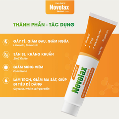 Kem bôi trĩ Novolax Hemorr Cream – Giảm đau, ngứa rát hậu môn, hỗ trợ co hồi búi trĩ