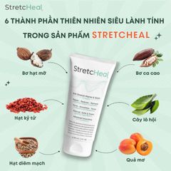 Kem trị rạn Stretcheal - Ngăn ngừa và làm mờ rạn da an toàn, hiệu quả cho bà bầu và sau sinh, tuýp 180ml