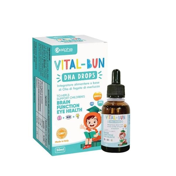 Vital-Bun DHA Drops Chính Hãng - Bổ Sung DHA, Hỗ Trợ Phát Triển Não Bộ Và Thị Lực Cho Trẻ Từ 0 Tuổi