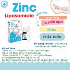 Kẽm ZinC Liposomiale Từ Ý - Bí Quyết Giúp Bé Ăn Ngon, Tăng Cường Đề Kháng Từ 0 Tháng Tuổi, Chai 30ml