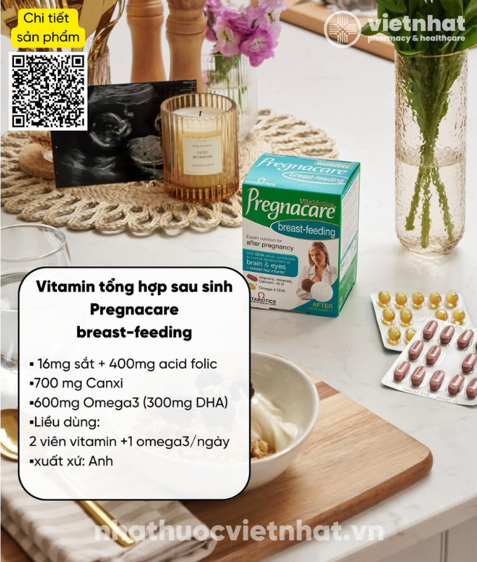 Vitamin tổng hợp sau sinh Pregnacare Breast feeding Bú Anh - Nhập khẩu chính hãng