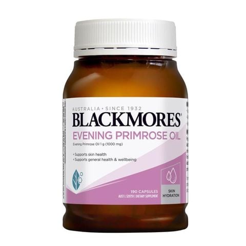 Tinh dầu hoa anh thảo Blackmores Evening Primrose - Hỗ trợ làm đẹp da, cân bằng nội tiết (190 viên)