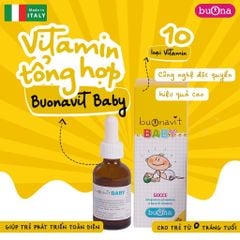 Buonavit Baby, vitamin tổng hợp dạng nhỏ giọt cho trẻ từ 0 tháng tuổi, mẫu mới, lọ 20ml