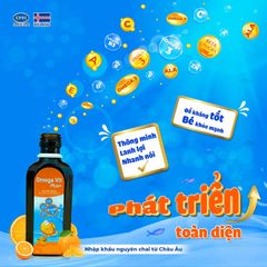 Omega Vit Plus Hỗ Trợ Bổ Sung Omega 3, DHA, Vitamin, Khoáng Chất Cho Trẻ Thông Minh, Phát Triển Toàn Diện Chai 100ml