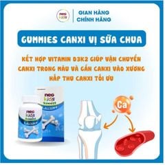 Gummies Canxi Neo Kids - Kẹo canxi cho bé vị sữa chua