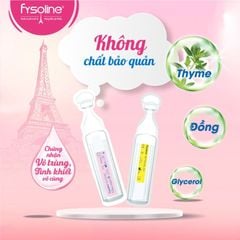 Nước muối sinh lý Fysoline hồng vệ sinh tai, mũi, mắt hằng ngày cho trẻ sơ sinh và trẻ nhỏ, hộp 40 ống x 5ml