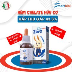Kẽm chelate hữu cơ Smartbibi ZinC, cải thiện biếng ăn và tăng đề kháng cho trẻ