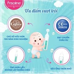Nước muối ưu trương Fysoline xanh giảm nghẹt mũi, khô mũi, tép 5ml