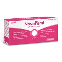 Viên đặt Novofemi pH revive suppo, giúp giảm ngứa, khử mùi và phòng ngừa viêm nhiễm phụ khoa (Hộp 2 vỉ x 7 viên)