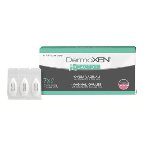 Viên đặt phụ khoa DermoXEN Bactor của Ý - Hộp 7 viên