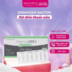 Viên đặt phụ khoa DermoXEN Bactor của Ý - Hộp 7 viên