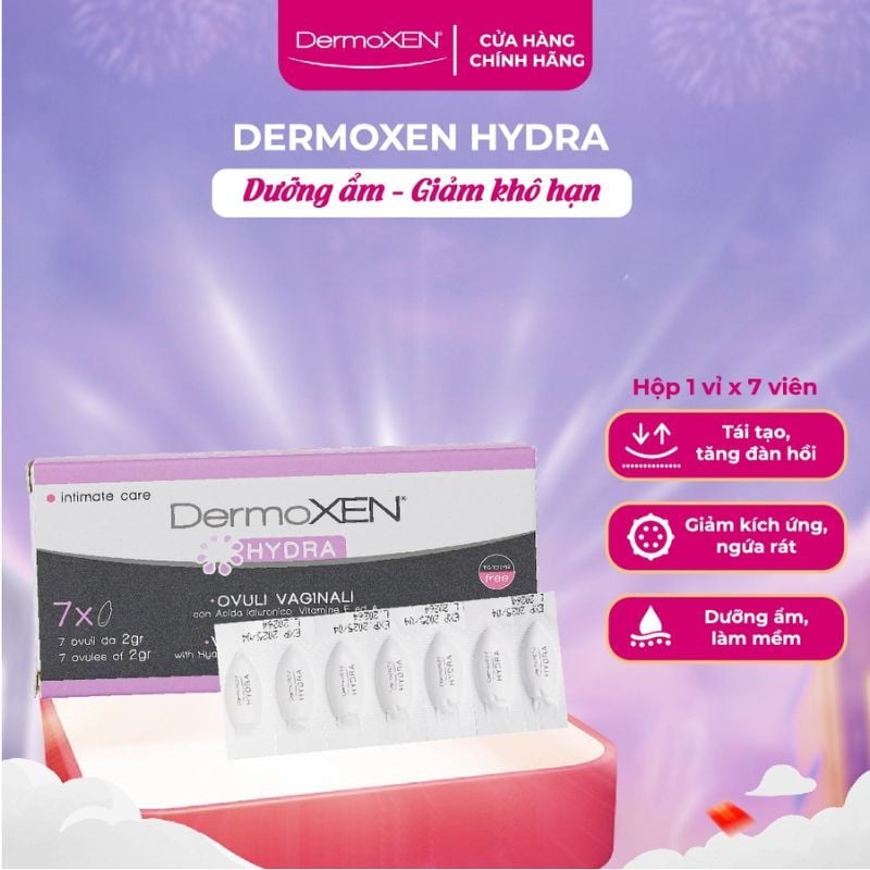 Viên đặt phụ khoa DermoXEN Hydra của Ý - Hộp 7 viên