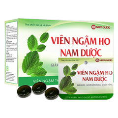 Viên Ngậm Ho Nam Dược, viên ngậm thảo dược không đường, giảm ho, long đàm