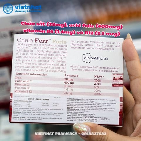 Sắt Chela Ferr Forte - Sắt hữu cơ thế hệ mới cho bà bầu và người thiếu máu