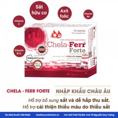 Sắt Chela Ferr Forte - Sắt hữu cơ thế hệ mới cho bà bầu và người thiếu máu