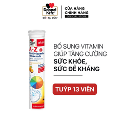 Viên sủi bổ sung vitamin A-Z Multivitamins & Minerals, Doppelherz - Đức, tuýp 13 viên
