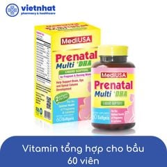 Vitamin Tổng Hợp Cho Bà Bầu MediUSA Prenatal Multi + DHA - Đồng Hành Cùng Thai Kỳ Khỏe Mạnh