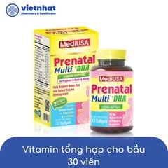 Vitamin Tổng Hợp Cho Bà Bầu MediUSA Prenatal Multi + DHA - Đồng Hành Cùng Thai Kỳ Khỏe Mạnh