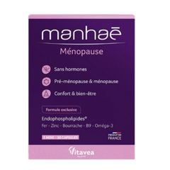 Viên uống cân bằng nội tiết Manhae Menopause Nutrisante, nhập khẩu chính hãng từ Pháp