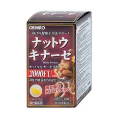 Viên uống hỗ trợ điều trị tai biến Orihiro Nattokinase 2000FU 60 viên, nhập khẩu chính hãng