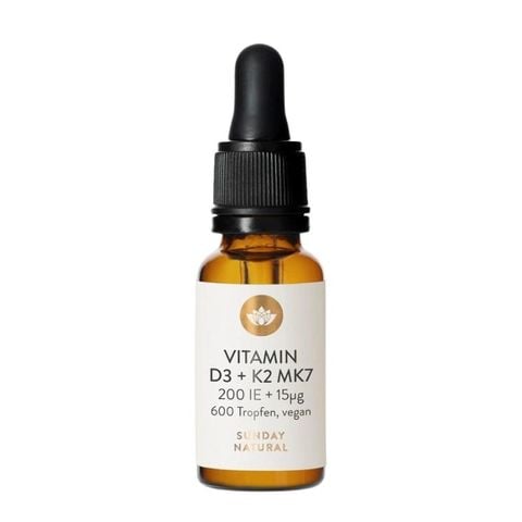 Vitamin D3 K2 MK7 Sunday Natural hỗ trợ tăng chiều cao cho bé của Đức, chai 20ml