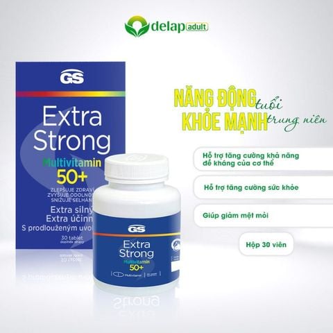 Viên uống tăng cường sức khỏe GS Extra Strong Multivitamin 50+ cho người lớn từ 50 tuổi, hộp 30 viên