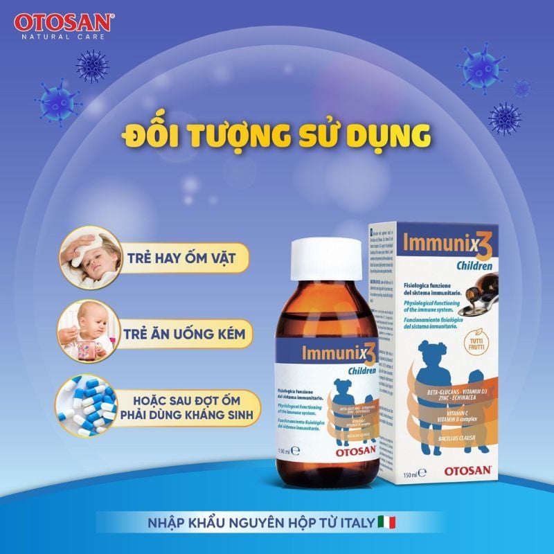 Siro Immunix3 Children - Giải Pháp Tăng Đề Kháng Với Beta Glucan Cho Trẻ Từ 6 Tháng Tuổi