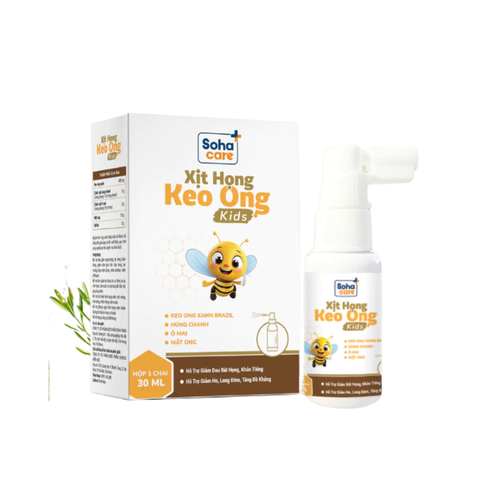 Xịt họng keo ong SOHACARE Kids - Giải pháp tự nhiên cho đường hô hấp