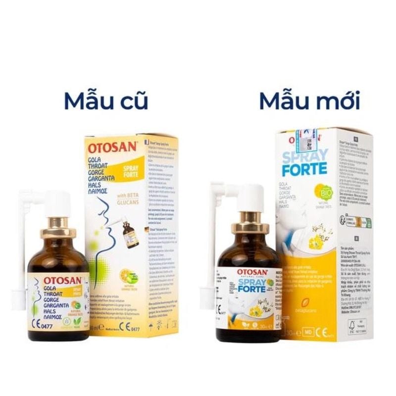 Xịt họng Otosan Spray Forte giảm ho, giảm đau rát họng, hỗ trợ điều trị viêm họng cấp, viêm hô hấp,  (30ml)