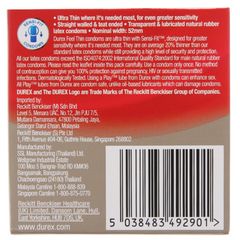 Bao cao su Durex Fetherlite Ultima siêu mỏng, cùng chất bôi trơn, size 52mm