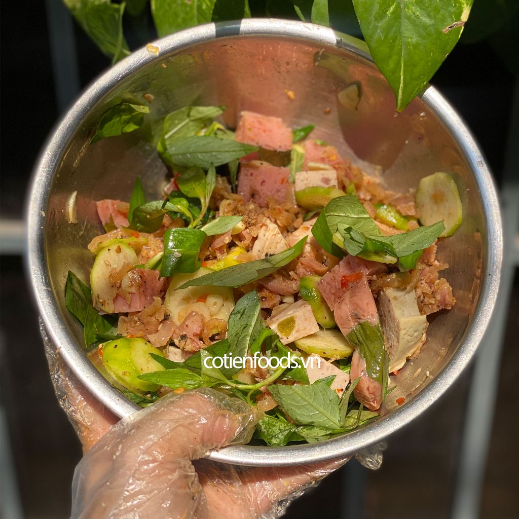 Tré trộn nem chả full topping ăn liền | 2 người ăn