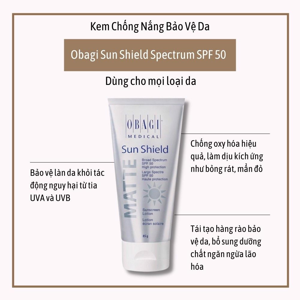 Obagi - Sun Shield Matte Broad Spectrum SPF50 85g (Ko tđ)