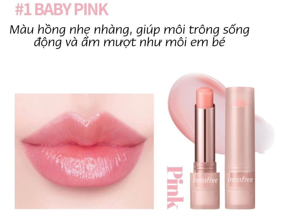Son Dưỡng Innisfree Dewey Tint Lip Balm #Baby Pink