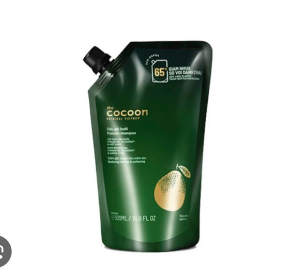 Dầu Gội Bưởi Cocoon Làm Mềm Tóc, Giảm Gãy Rụng Dạng Túi Refill 500ml