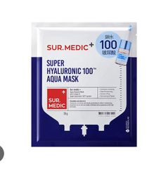 Sur.Medic - Mặt Nạ Cấp Nước & Cấp Ẩm Chuyên Sâu Super Hyaluronic 100 Aqua Mask
