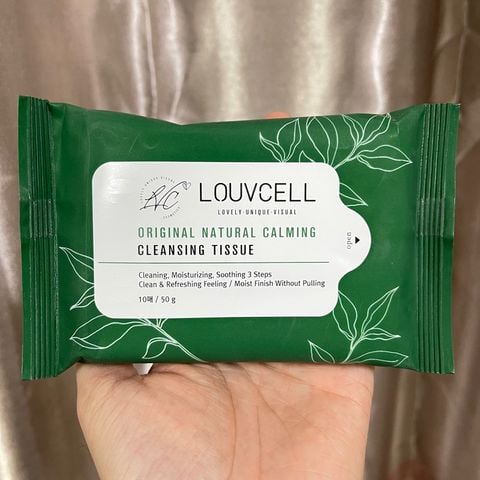 Khăn Ướt Tẩy Trang Tác Động Kép Louv Cell Original Natural Calming Cleansing Tissue 10 Tờ