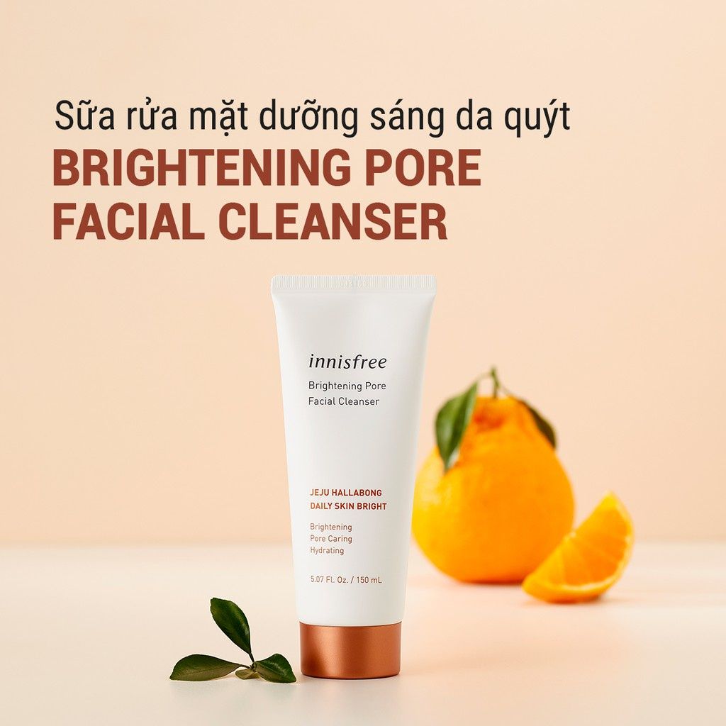 Sữa Rửa Mặt Innisfree Brightening Pore Facial Cleanser 150ml