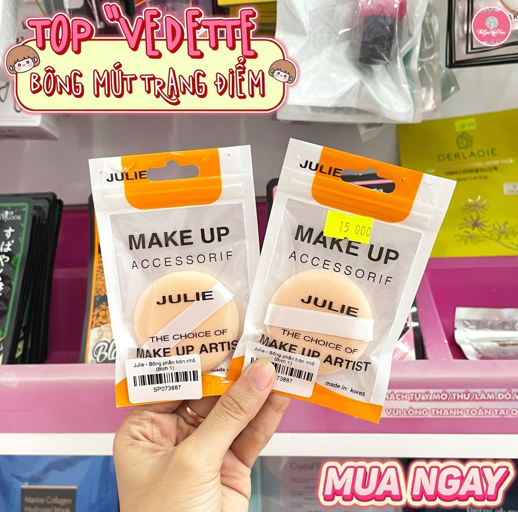 Julie - Bông phấn tròn nhỏ (Bịch 1)