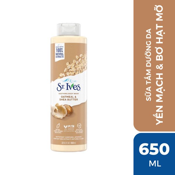 Sữa Tắm St.ives Mỹ 650ml #Oatmeal & Shea Butter