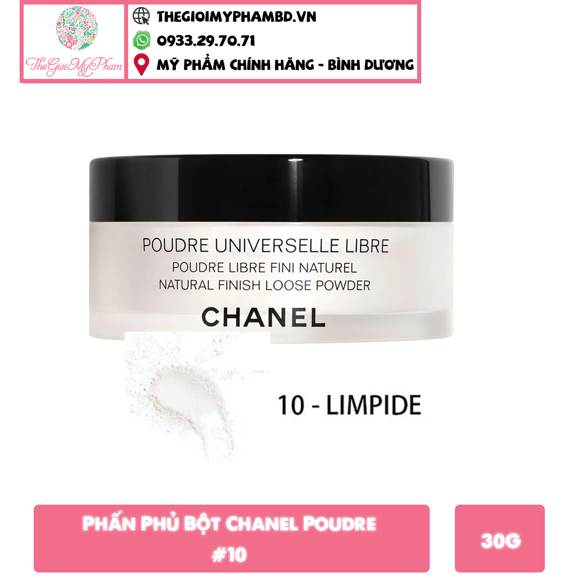 Chanel - Phấn Phủ Bột 30g 10 (Ko tđ)