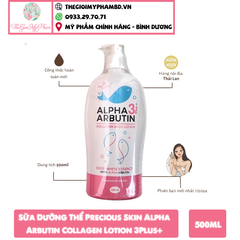 Sữa Dưỡng Thể Precious Skin Alpha Arbutin Collagen Lotion 3Plus+ 500ml