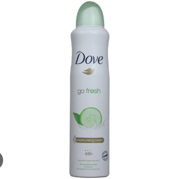 Xịt Khử Mùi Dove 48h 250ml #Dưa Leo (Mẫu Mới)
