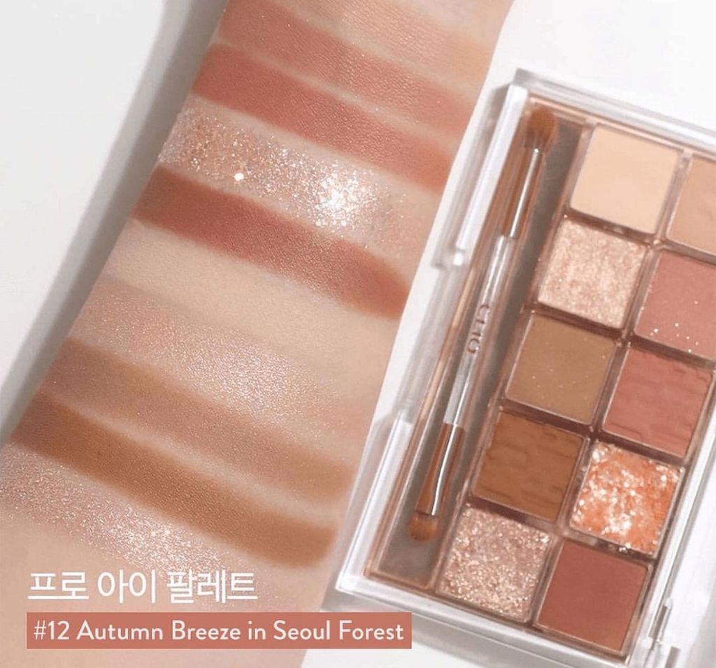 Phấn Mắt Clio Pro Eye Palette 10 Ô #12 Autumn Breeze In Seoul Forest