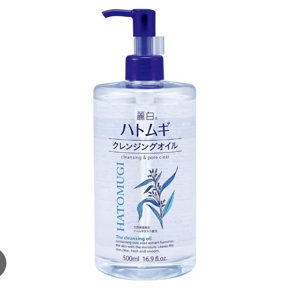 Dầu Tẩy Trang Hatomugi Ý Dĩ Dưỡng Ẩm, Làm Sáng Da 500ml